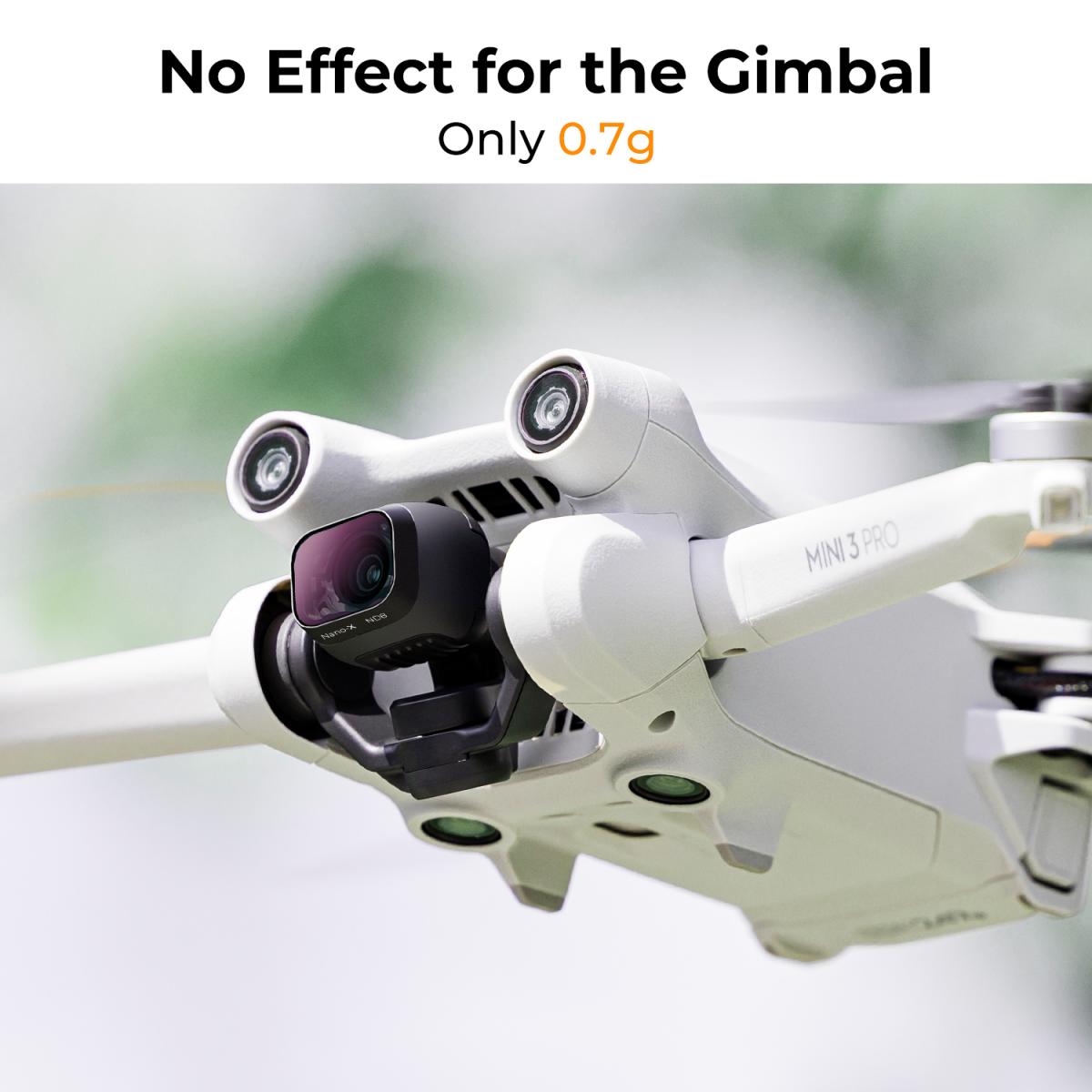 DJI Drone Mini3 Pro ND8-filter HD, lysreduksjon 3-stopp, med ensidig antirefleks grønn film, vanntett og ripebestandig