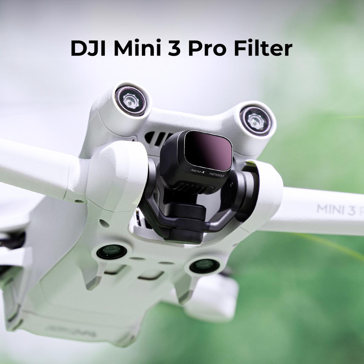 DJI Drone Mini3 Pro ND1000 Filter HD, lysreduksjon 10-stopp, med ensidig antirefleks grønn film, vanntett og ripebestandig