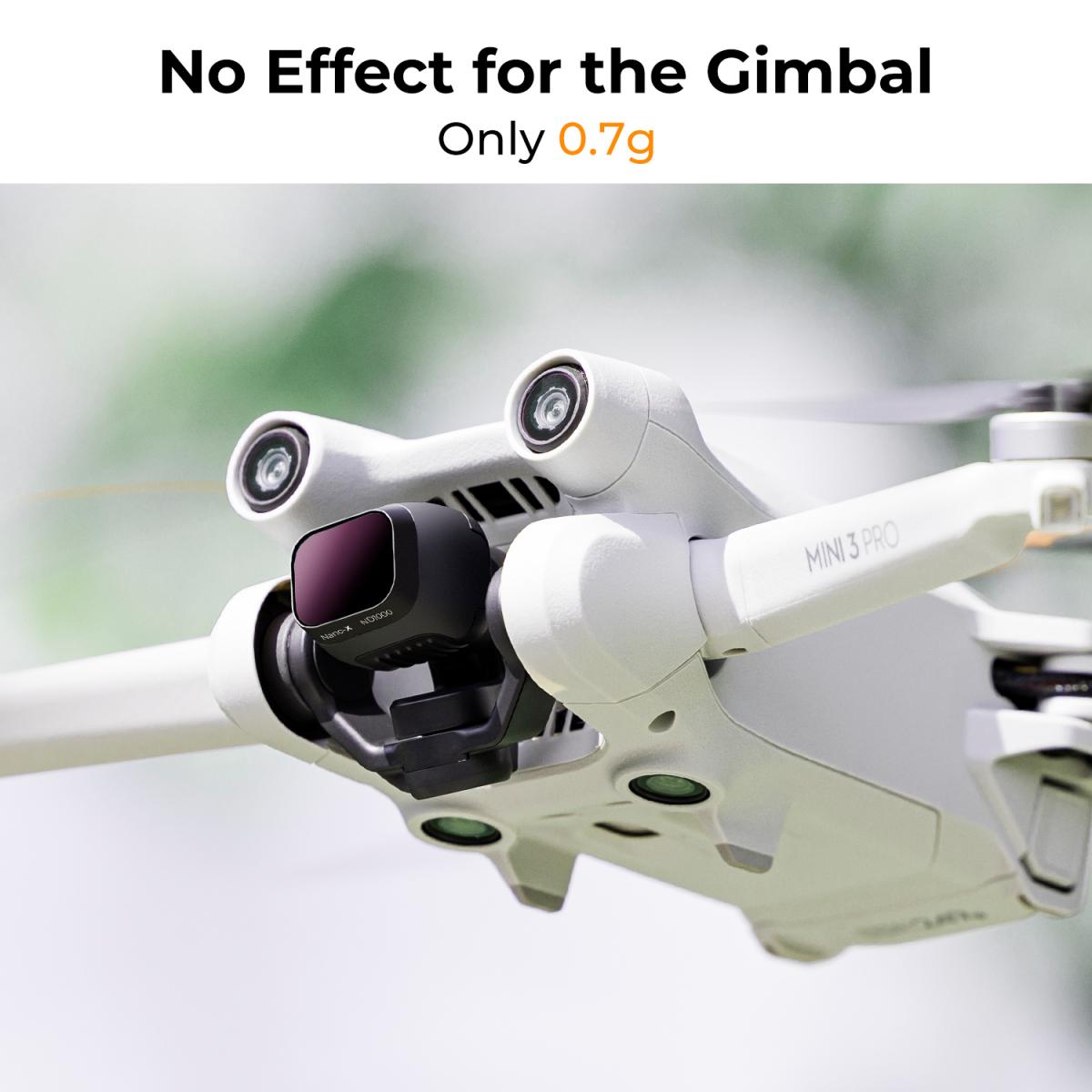 DJI Drone Mini3 Pro ND1000 Filter HD, lysreduksjon 10-stopp, med ensidig antirefleks grønn film, vanntett og ripebestandig