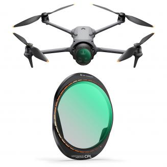 K&F Concept Filtro Polarizzatore Circolare CPL Compatibile con DJI Mavic 4 Pro, Vetro Ottico HD Multirivestito, Filtro Polarizzatore per Fotocamera di Droni