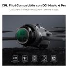 K&F Concept Filtro Polarizzatore Circolare CPL Compatibile con DJI Mavic 4 Pro, Vetro Ottico HD Multirivestito, Filtro Polarizzatore per Fotocamera di Droni