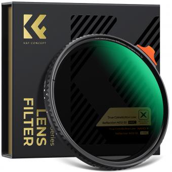 49mm True Color & Ultra-Low Reflection Variable ND Lens Filter, ND2-32 (1-5 Stops) HD Adjustable Neutral Density Filter with 28 Multi-Layer Coatings for Camera Lenses - Nano-X Series