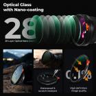 55mm ND2-32 Variabile Filtro True Color & Riflettività Ultrabassa，Filtri Densità Neutra ND2-32(1-5 Stops）in Vetro Ottico con 28 Strati Nano Rivestimento - Serie Nano-Xcel