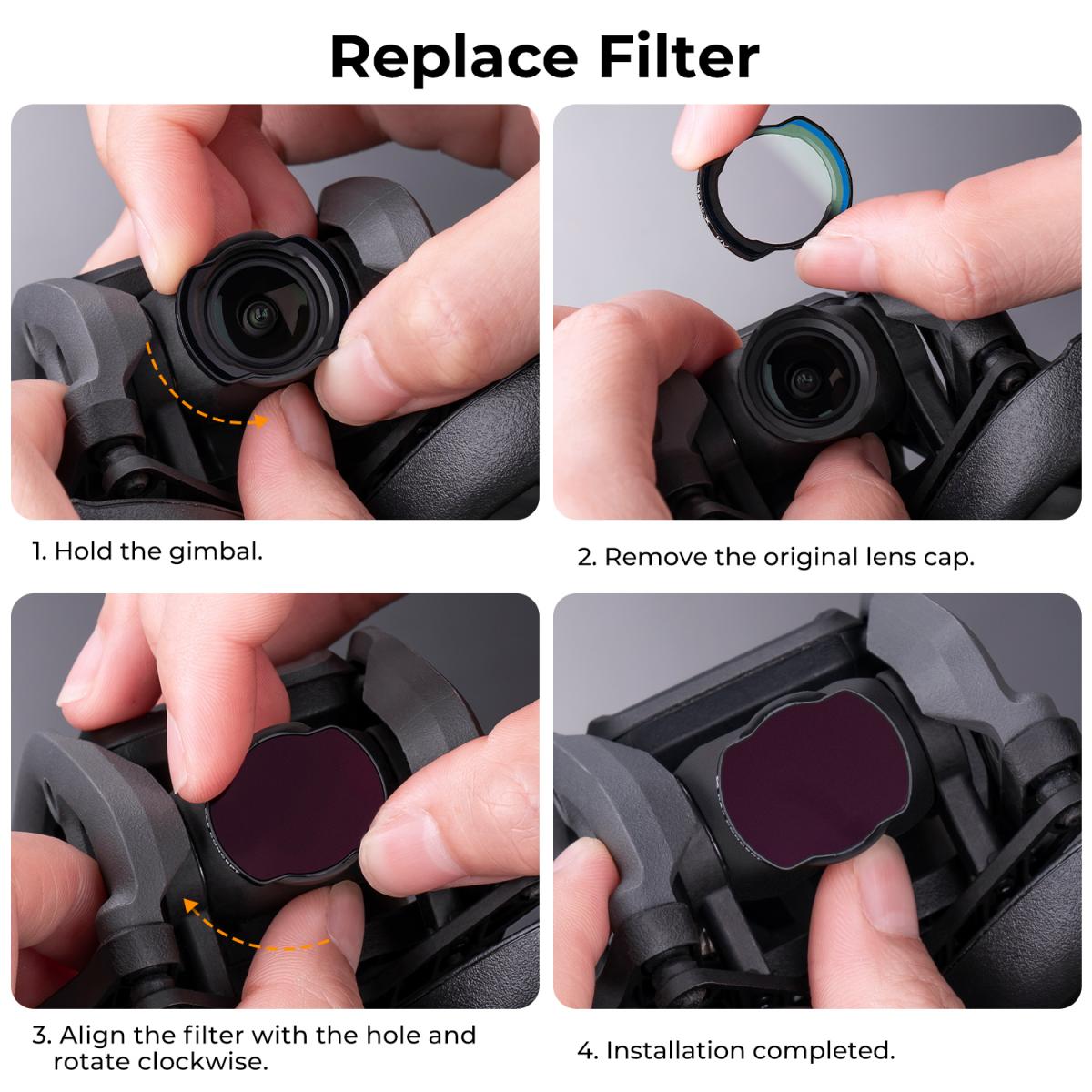 Filtro UV DJI Avata Drone con pellicola verde antigraffio impermeabile antiriflesso su un lato Modelli compatibili O3 Air Unit