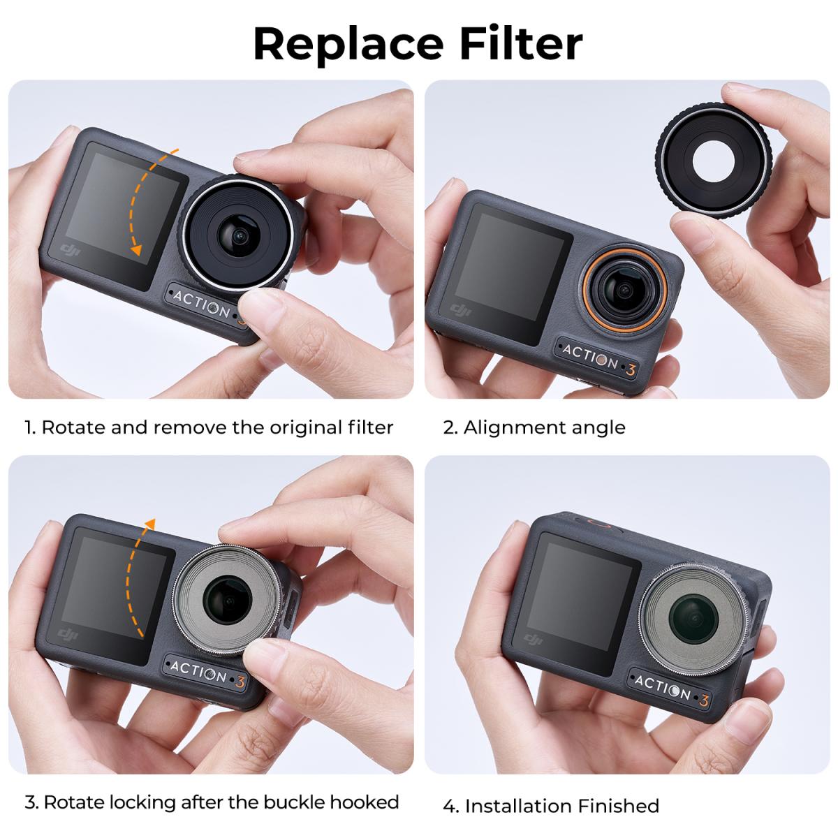 DJI Osmo Action 3 ND32 Filter with Single-sided Anti-reflection Green Film