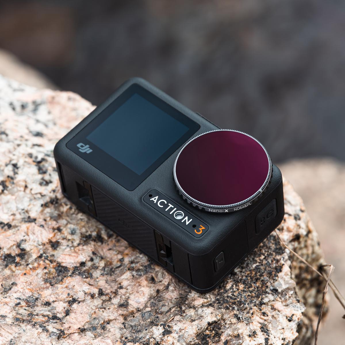 DJI Osmo Action 3 ND8&PL-filtre med ensidig antirefleks grønn film