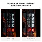 Filtre Black Mist 1/4 62 mm + bouchon d'objectif, filtre effet cinéma avec 18 couches multicouches pour vidéo, vlog et portrait, série Nano-Klear