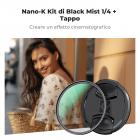49mm Black Mist Filtro 1/4 Tappo e un Panni di Puliziaper per Obiettivo Fotocamera con 18 Rivestimenti, Nano-Klear