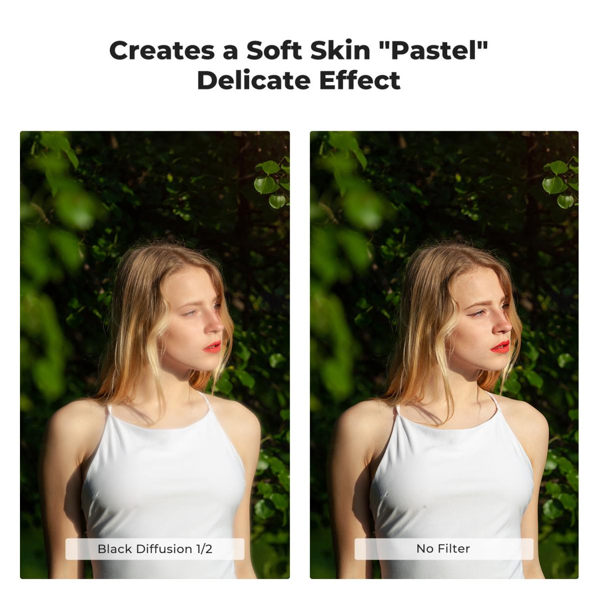 49 mm musta diffuusio 1/2 Filter Mist Cinematic Effect -suodatin 18 monikerroksisella pinnoitteella Nano-K Series