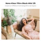 62mm Black Mist Filtro 1/8 con 3 panni per pulizia con 18 Rivestimenti, Nano-Klear