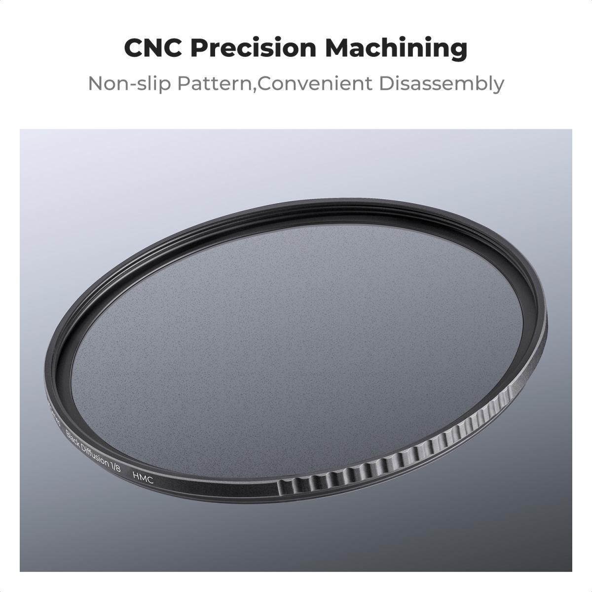 43mm Siyah Buğu Filtresi 1/8+ 3 adet 18 Çok Katmanlı Kaplamalı Temizleme Bezi Nano K Serisi
