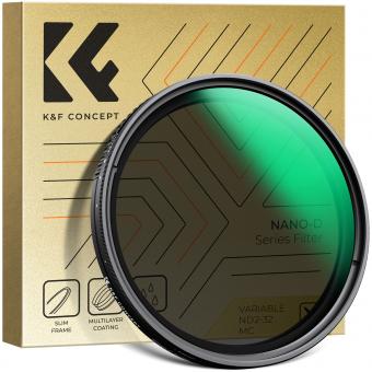 62mm Variable ND Filter ND2-ND32 (1-5 Stops) Lens Filter Waterproof Scratch Resistant with 24 Layers of Nano-coating Nano-D Series