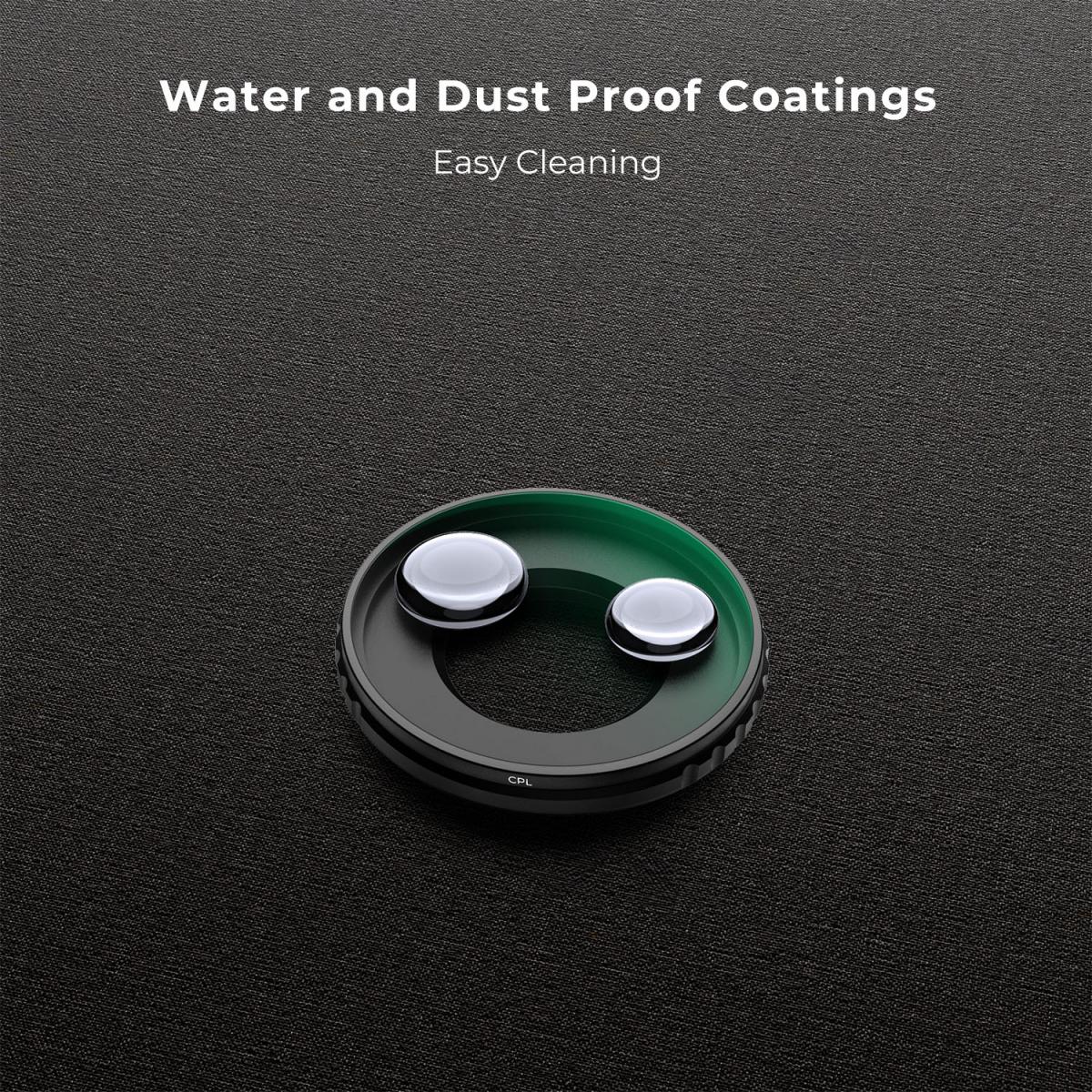 DJI Osmo Action 4 CPL-suodattimen pyöreät polarisaattorit, valoa vähentävät altistumista säätelevät optiset lasisuodattimet monikerroksisella pinnoitteella