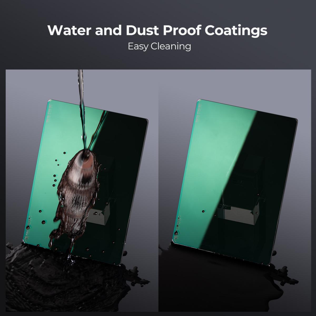 K&F Concept Filtro Densità Neutra ND16 Quadrato da 4"x5,65",Filtro Densità Neutra per Cinema Vetro Ottico HD con 28 Strati Rivestimento Compatibile con Tilta SmallRig Matte Box Neewer