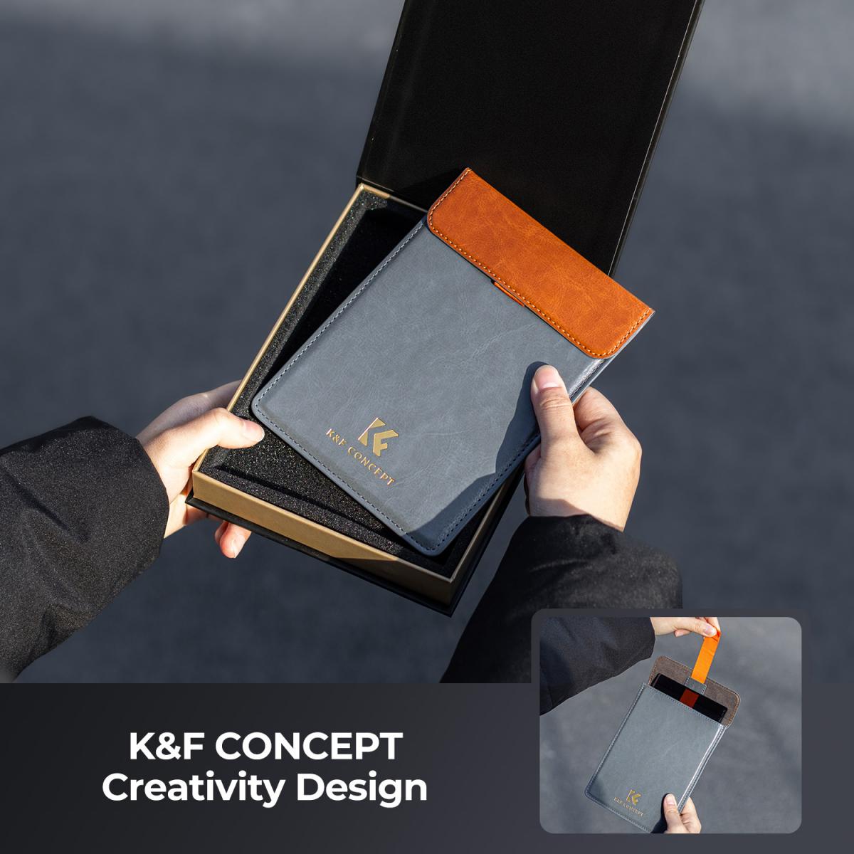 K&F Concept Filtro Densità Neutra ND16 Quadrato da 4"x5,65",Filtro Densità Neutra per Cinema Vetro Ottico HD con 28 Strati Rivestimento Compatibile con Tilta SmallRig Matte Box Neewer