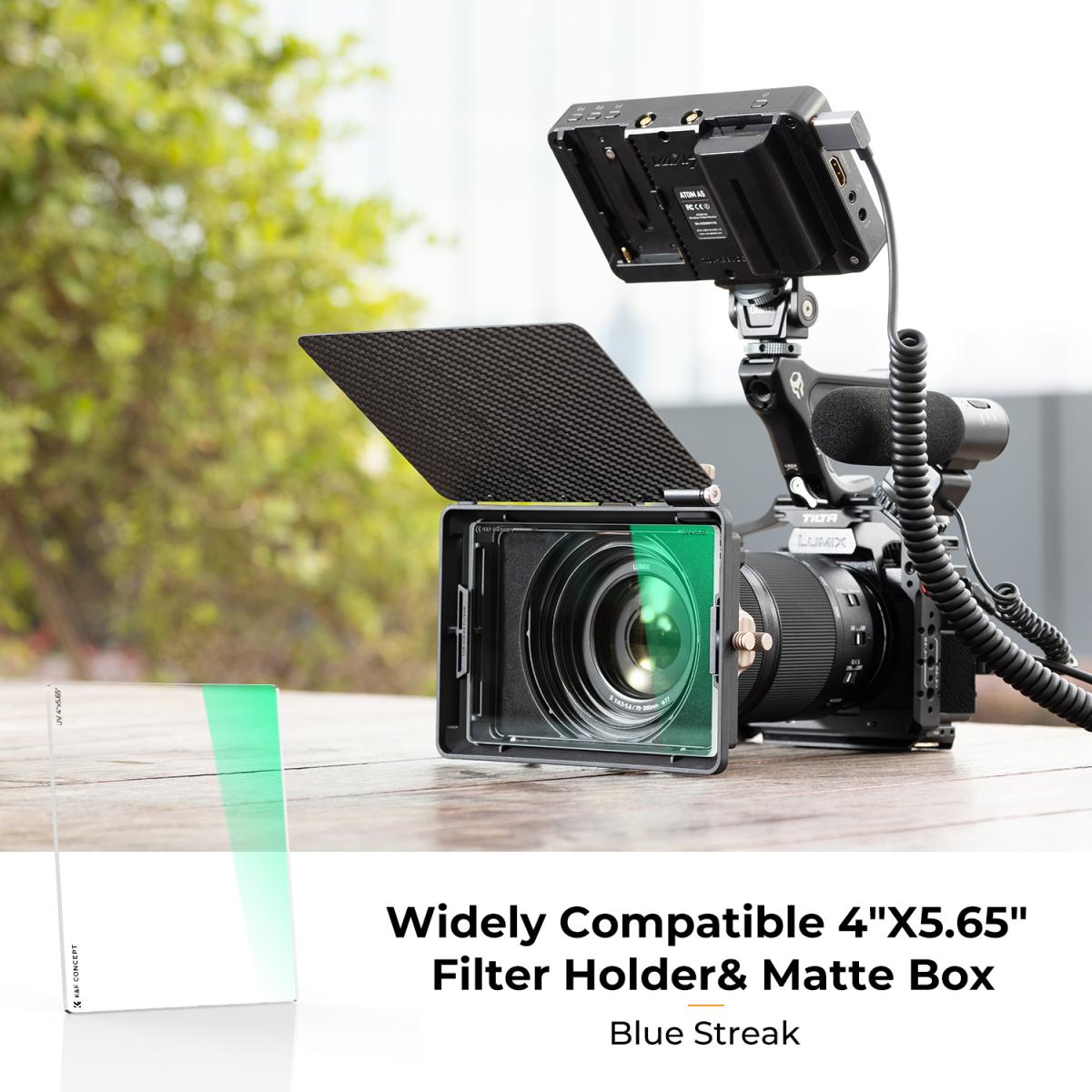 K&F Concept Filtro UV Quadrato da 4"x5,65", Filtro Protettivo per Cinema Vetro Ottico HD con 28 Strati Rivestimento Multiplo Compatibile con Tilta SmallRig Matte Box Neewer