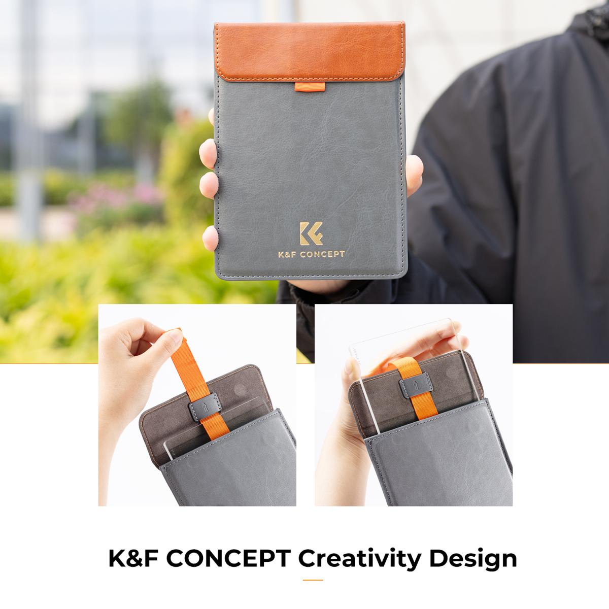 K&F Concept Filtro UV Quadrato da 4"x5,65", Filtro Protettivo per Cinema Vetro Ottico HD con 28 Strati Rivestimento Multiplo Compatibile con Tilta SmallRig Matte Box Neewer