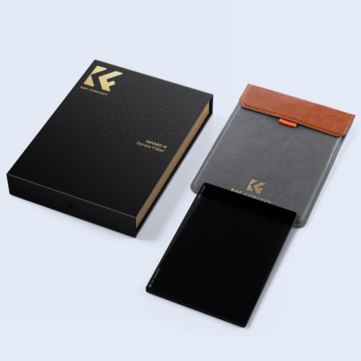 K&F Concept Filtro Densità Neutra ND32 Quadrato da 4"x5,65",Filtro Densità Neutra per Cinema Vetro Ottico HD con 28 Strati Rivestimento Compatibile con Tilta SmallRig Matte Box Neewer