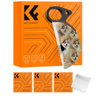 Filtre kaléidoscope portatif de 79 mm, filtre à effets spéciaux semi-circulaire avec 3 chiffons de nettoyage sous vide série Nano-B