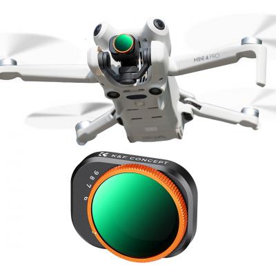 Variabelt ND32-512 filter kompatibelt med DJI Mini 4 Pro, justerbart neutraldensitets ND-filter, 5-9 stoplyskontrol, gimbalsikker/optisk glas/multicoatet