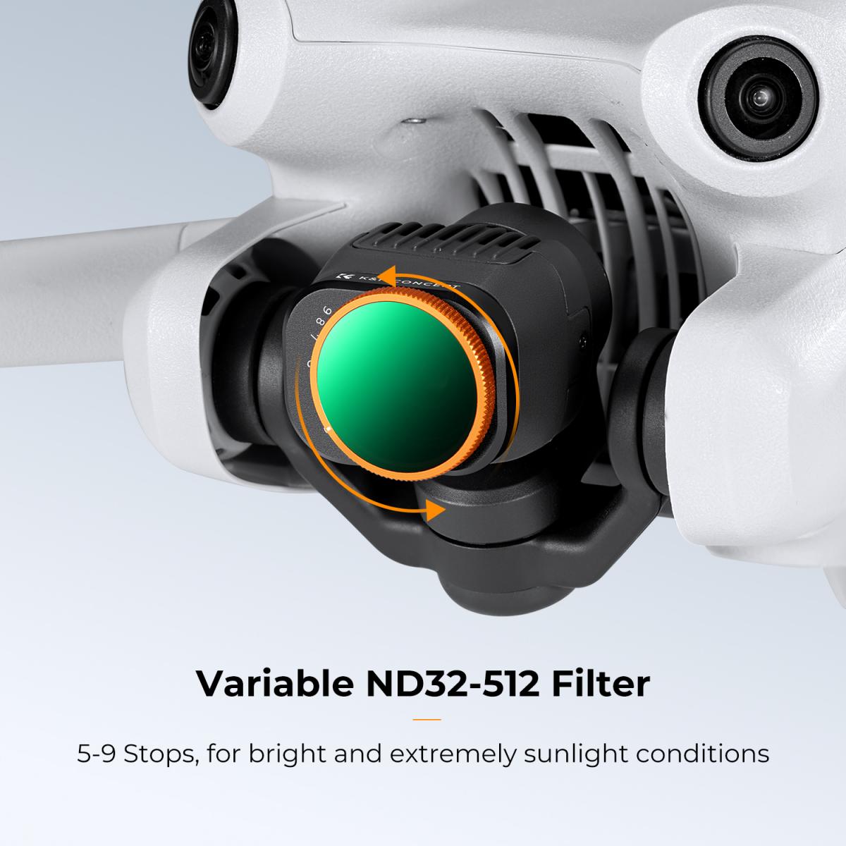 Değişken ND Filtresi ND32-512 (5-9 Duraklama) Sınırlı VND Filtresi DJI Mini 4 Pro ile Uyumlu