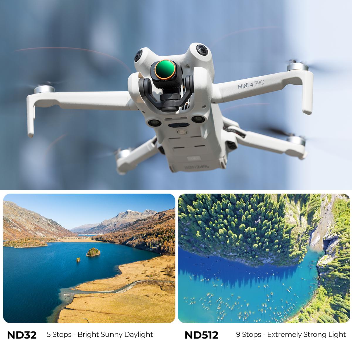 Değişken ND Filtresi ND32-512 (5-9 Duraklama) Sınırlı VND Filtresi DJI Mini 4 Pro ile Uyumlu