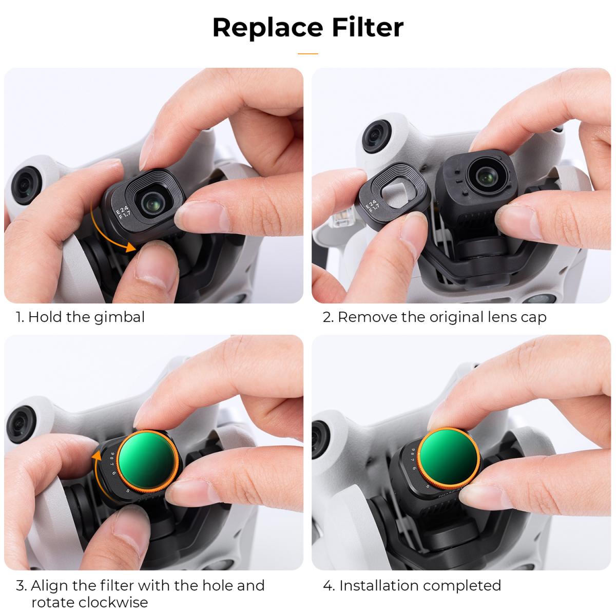 Değişken ND Filtresi ND32-512 (5-9 Duraklama) Sınırlı VND Filtresi DJI Mini 4 Pro ile Uyumlu