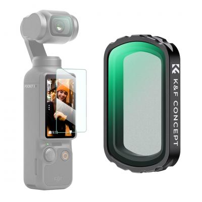DJI Osmo Pocket 3 için K&F Konsept Siyah Difüzyon 1/4 Filtre, Yaratıcı Manyetik Sis Sinematik Efekt Filtreleri 28 Katmanlı nano kaplamalı HD Optik Cam