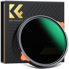 58mm True Color Variável ND2-32 (1-5 pontos) e filtro de lente polarizadora circular CPL 2 em 1 para lente de câmera Filtro polarizador de densidade neutra Série Nano-X