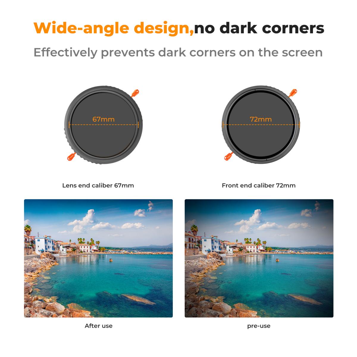 K&F CONCEPT 77mm Variable Star Filter, 4 Points 8 Points Cross Star Special Effects Optical Glass Lens Filters (Nano-K Series - View #5