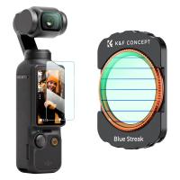 K&F Concept OSMO Pocket 3 Blue Streak Filter Magnetisch Kompatibel mit DJI OSMO Pocket 3 (Aluminiumrahmen)
