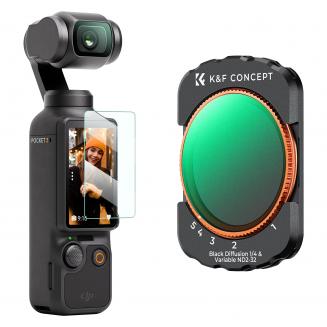 Magnetischer variabler ND2-32 + Black Mist 1/4 Filtersatz für DJI Osmo Pocket 3, mehrfach beschichtetes optisches HD-Glas