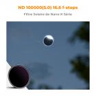 Filtre solaire 62 mm 16,6 arrêts, filtre solaire à densité neutre solide ND100000 pour Eclipse avec 18 revêtements multicouches pour appareil photo reflex numérique Nano-Klear