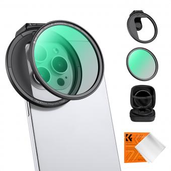 Kit de filtres CPL magnétiques à clipser pour tous les téléphones et objectifs d'appareil photo de 67 mm Filtre polarisant circulaire magnétique compatible avec le filtre d'appareil photo mobile iPhone