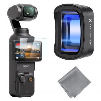 Obiektyw anamorficzny K&F Concept 1.2X kompatybilny z DJI Osmo Pocket 3, szerokoekranowy obiektyw kinowy z efektem Blue Streak, mocowanie magnetyczne/wielowarstwowe/szkło optyczne