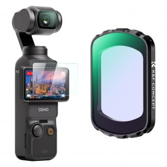 K&F Concept Magnetic Clear-Natural Night Filter do DJI Osmo Pocket 3 - Filtr redukujący zanieczyszczenie światłem do zdjęć nocnego nieba/gwiazd, szkło optyczne/HD/filtry wielowarstwowe