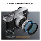 Filtre Black Mist 1/4 pour objectif Fuji X100, verre optique HD multicouche résistant aux rayures, compatible avec les séries Fuji X100, X100F, X100S, X100T, X100V, X100VI Nano-Xcel