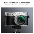 Filtre Black Mist 1/4 pour objectif Fuji X100, verre optique HD multicouche résistant aux rayures, compatible avec les séries Fuji X100, X100F, X100S, X100T, X100V, X100VI Nano-Xcel