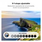 Filtre ND Variable ND2-400 True Color (1-9 stops) 46mm, Filtre Variable Densité Neutre, 18 Couches de Nano-revêtement - Série Nano-Klear