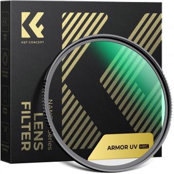 K&F Concept Armor UV Filter 40.5mm, Explosionssicherer UV-Schutzfilter, Objektivfilter mit Mehrschichtige Nanobeschichtung Schutz des Objektiv Nano-Xcel Serie