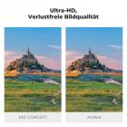 Beide Seiten des Filters sind für eine verbesserte Lichtdurchlässigkeit poliert und gewährleisten so eine scharfe, kristallklare Bildqualität ohne Verlust an Klarheit.