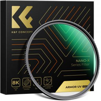 49mm Filtro UV Antideflagrante, Filtro di Protezione UV in Vetro Ottico con 28 Strati Rivestimento Nano,Serie Nano-Xcel