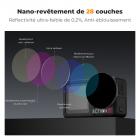 Filtre variable ND32-512 compatible avec DJI Osmo Action 5 Pro//Osmo Action 4/Osmo Action 3, installation par encliquetage, pas besoin de retirer le filtre d'origine