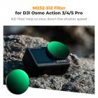 Değişken ND32-512 Filtresi DJI Osmo Action 5 Pro//Osmo Action 4/Osmo Action 3 ile uyumludur, Tak-çıkar kurulum, orijinal filtreyi çıkarmanıza gerek yok