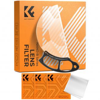Filtre kaléidoscope portable 100 mm, filtre à effets spéciaux semi-circulaire avec 3 chiffons de nettoyage sous vide série Nano-B