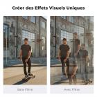 Filtre kaléidoscope portable 100 mm, filtre à effets spéciaux semi-circulaire avec 3 chiffons de nettoyage sous vide série Nano-B