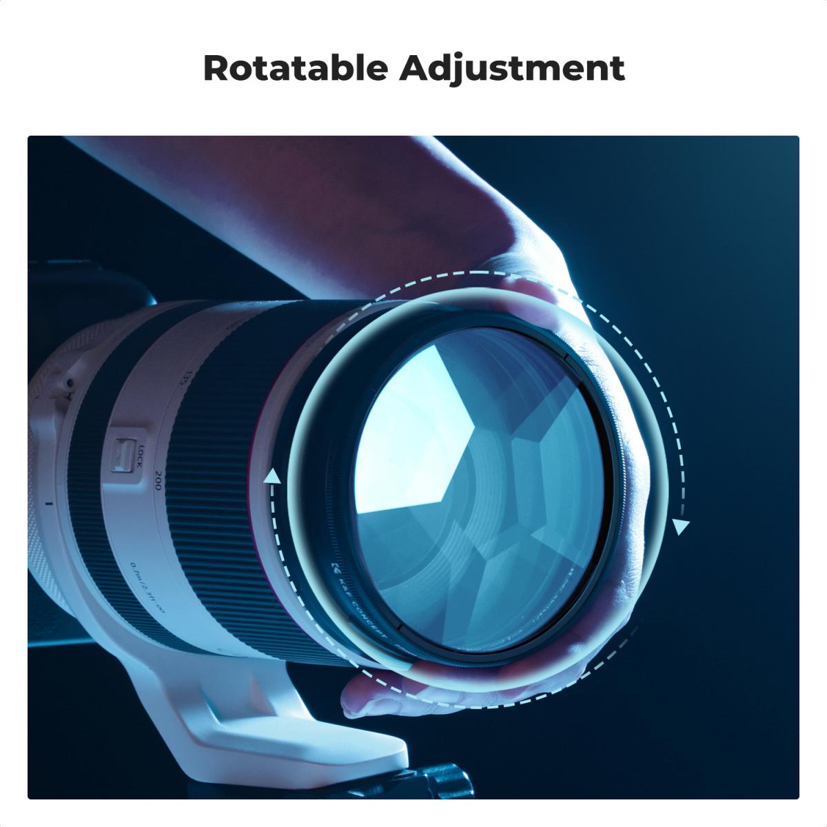 Filtro de prisma caleidoscópio de 67 mm, vidro óptico, filtro de lente de câmera hexagonal central com efeito especial, série Nano-Basic