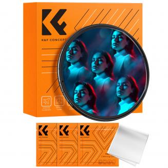 K&F Concept 67mm Zentraler Pentaprismenfilter, Optisches Glas Kaleidoskop Prismenfilter Zentraler Fünfeckiger Spezialeffekt Kameraobjektivfilter, Nano-Basic Serie
