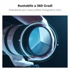 77mm Filtro a prisma triangolare caleidoscopio, Filtro Effetto Immagine Split in Tre Parti in Vetro Ottico con 3 Panni di Pulizia,Serie Nano-Bacis