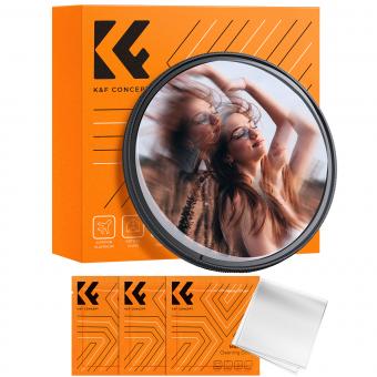 K&F Concept 58mm Bilateraler Bewegungsunschärfe-Effekt-Filter Optisches Glasprisma Spezialeffekt-Kameraobjektivfilter (Nano-B Serie)